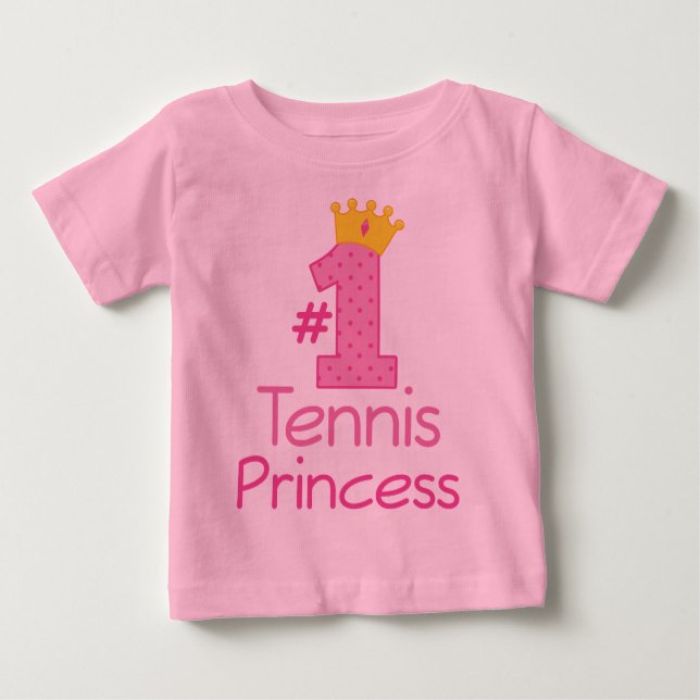 Camiseta De Bebé Princesa de tenis número 1 (Anverso)