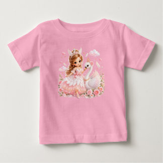 Camiseta De Bebé Princesa del cisne linda rosa cuento de hadas