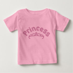 Camiseta De Bebé Princesa Diamante de imitación impresa Tiara