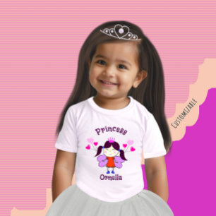 Camiseta De Bebé Princesa divertida con globos