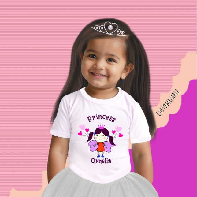 Camiseta De Bebé Princesa divertida con globos (Subido por el creador)