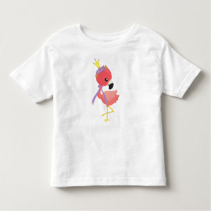 Camiseta De Bebé Princesa Flamingo, flor, corona