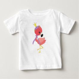 Camiseta De Bebé Princesa Flamingo, flor, corona