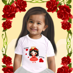 Camiseta De Bebé princesa floral