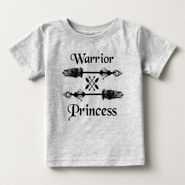 Camiseta De Bebé princesa guerrera (Anverso)