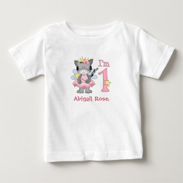 Camiseta De Bebé Princesa Kitty Primer cumpleaños Bebé Camiseta (Anverso)