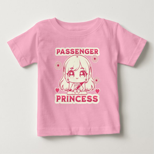 Camiseta De Bebé Princesa pasajera  (Anverso)