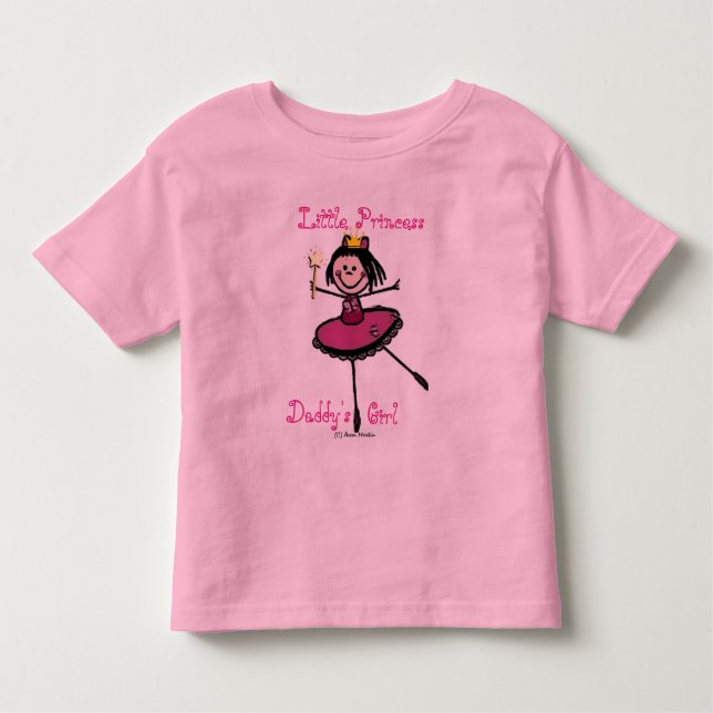 Camiseta De Bebé Princesa pequeña - Chica de papá (Anverso)