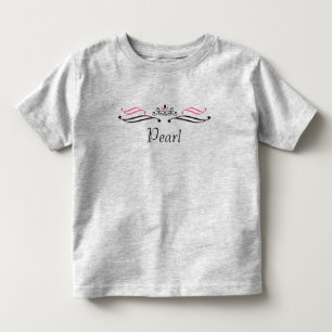 Camiseta De Bebé Princesa Perla / Concurso de belleza Tiara T-Shirt