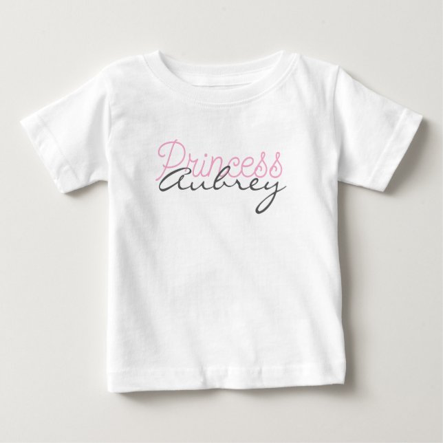 Camiseta De Bebé "Princesa" Personalizada (Anverso)