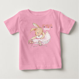 Camiseta De Bebé Princesa personalizada Lilibet Ballerina Rabbit
