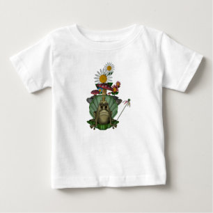 Camiseta De Bebé Princesa Rana Hongos Flores 