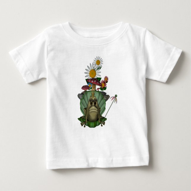 Camiseta De Bebé Princesa Rana Hongos Flores  (Anverso)