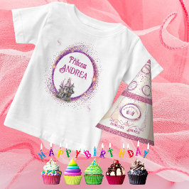 Camiseta De Bebé Princesa Real Cumpleaños Fiesta Invitada de Honor