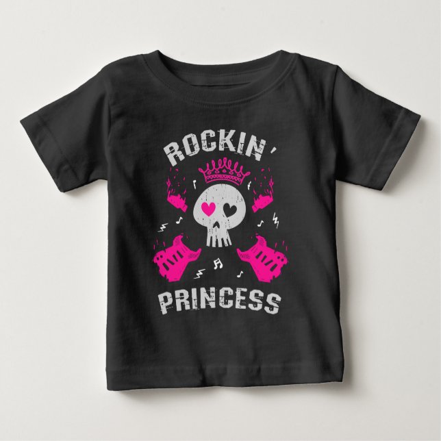 Camiseta De Bebé Princesa Rockin (Anverso)