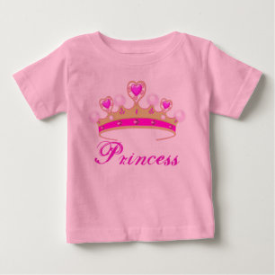 Camiseta De Bebé Princesa Rosa Tiara Baby Tutu Bodysuit