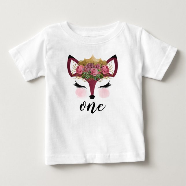 Camiseta De Bebé Princesa Rubor y Gold Fox (Anverso)