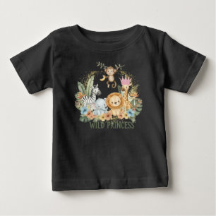 Camiseta De Bebé Princesa Salvaje - Animales de la Jungla