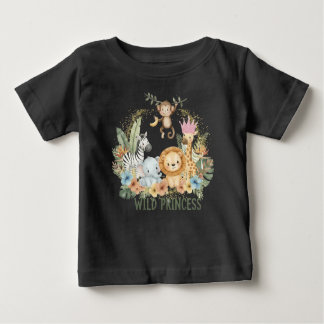 Camiseta De Bebé Princesa Salvaje - Animales de la Jungla