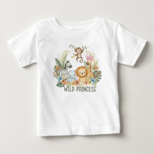 Camiseta De Bebé Princesa Salvaje - Animales de la Jungla