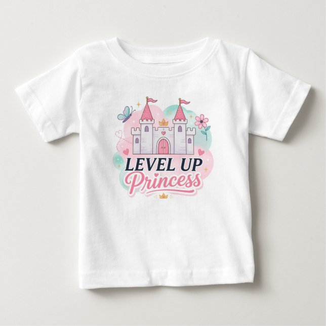 Camiseta De Bebé Princesa Sube de Nivel (Anverso)