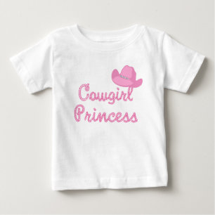 Camiseta De Bebé Princesa Text With Hat de la vaquera