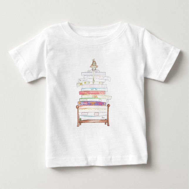 Camiseta De Bebé princesa y guisante (Anverso)