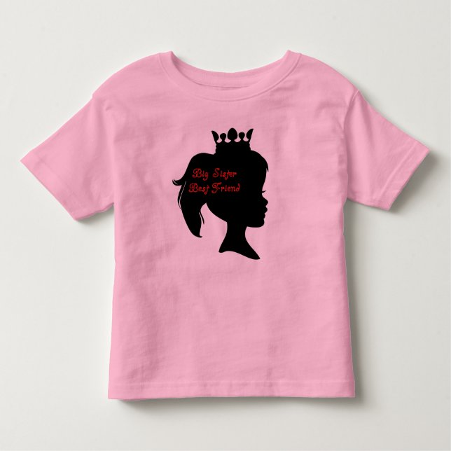Camiseta De Bebé Princess Big Sister Mejor Amigo (Anverso)
