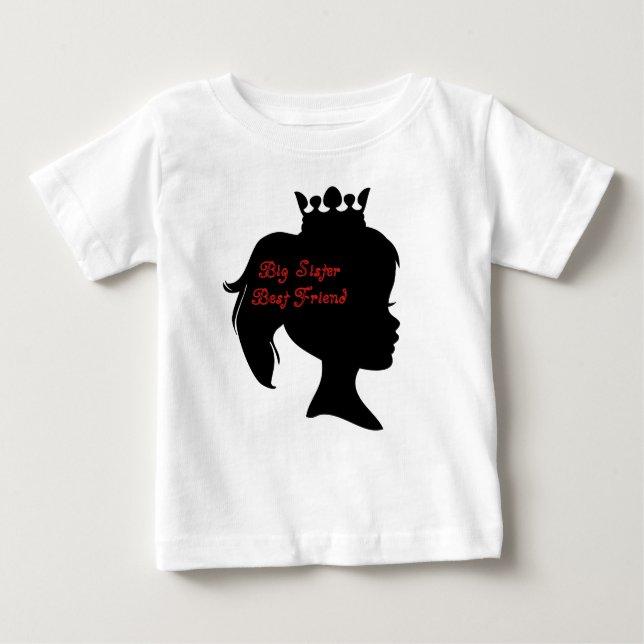 Camiseta De Bebé Princess Big Sister Mejor Amigo (Anverso)