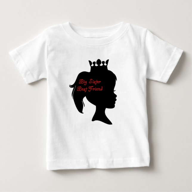 Camiseta De Bebé Princess Big Sister Mejor Amigo (Anverso)