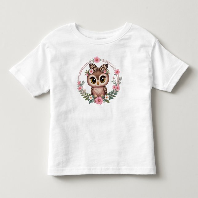 Camiseta De Bebé Princess Floral Owl (Anverso)