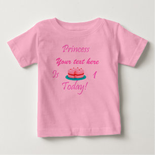 Camiseta De Bebé Princess (Su nombre) es 1 Today