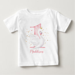 Camiseta De Bebé Princess Swan 1er cumpleaños