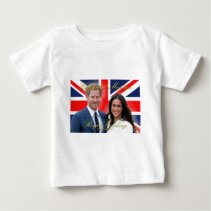 Camiseta De Bebé Príncipe Harry y Meghan Markle Boda Real