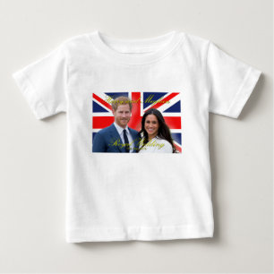 Camiseta De Bebé Príncipe Harry y Meghan Markle Boda Real