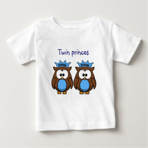 Camiseta De Bebé príncipes gemelos del búho