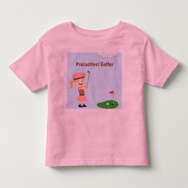 Camiseta De Bebé Pro(activo) Golfer, chica (Anverso)