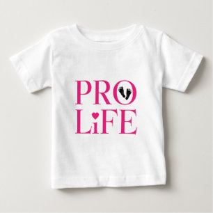 Camiseta De Bebé Pro Life Pink