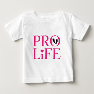 Camiseta De Bebé Pro Life Pink