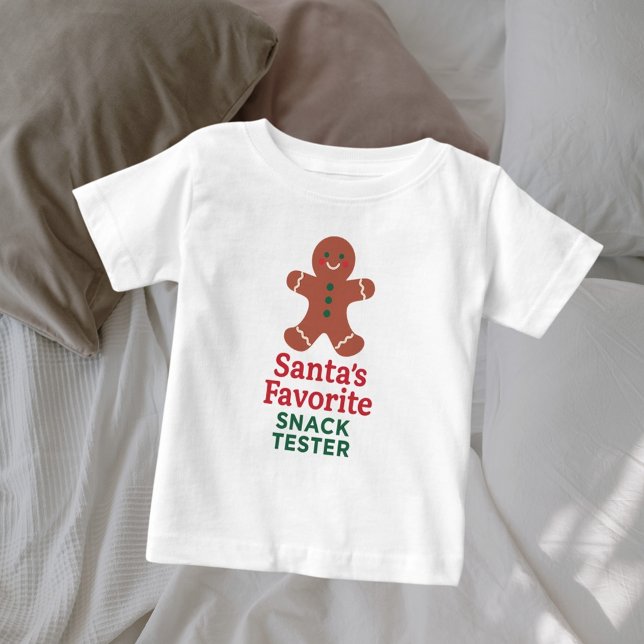 Camiseta De Bebé Probador de snacks divertidos de Navidad (Subido por el creador)