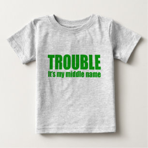Camiseta De Bebé Problema - es mi nombre medio (el verde)