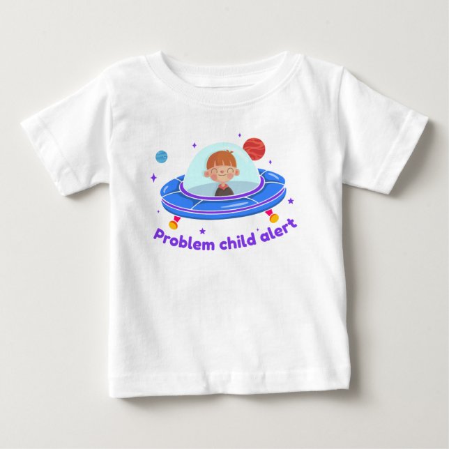 Camiseta De Bebé Problemas de ovnis infantiles (Anverso)