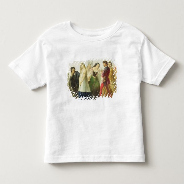 Camiseta De Bebé Procesión de caracteres de Shakespeare (aceite (Anverso)