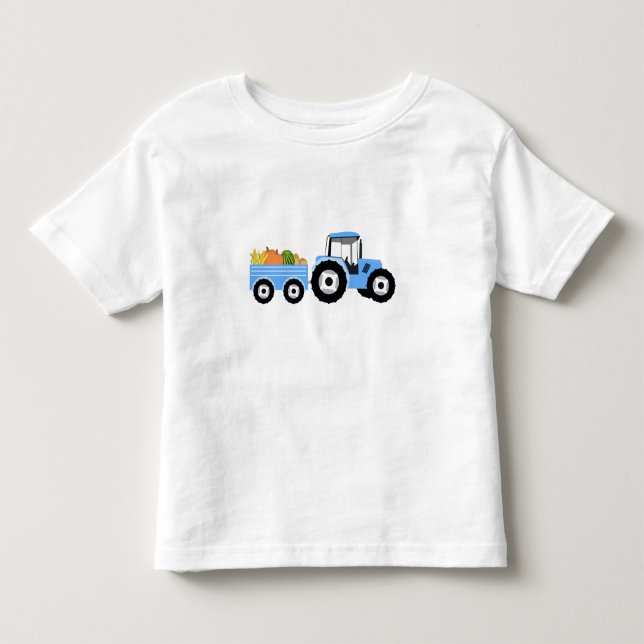 Camiseta De Bebé Producción de granjas de camiones azules (Anverso)
