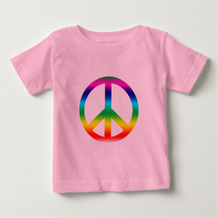 Camiseta De Bebé Productos del signo de la paz del arco iris