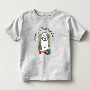 Camiseta De Bebé Profesora de escuela perro pastor de inglés viejo