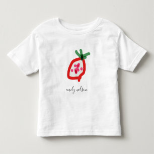 Camiseta De Bebé Profesora moderna de escuela infantil sacó fruta 