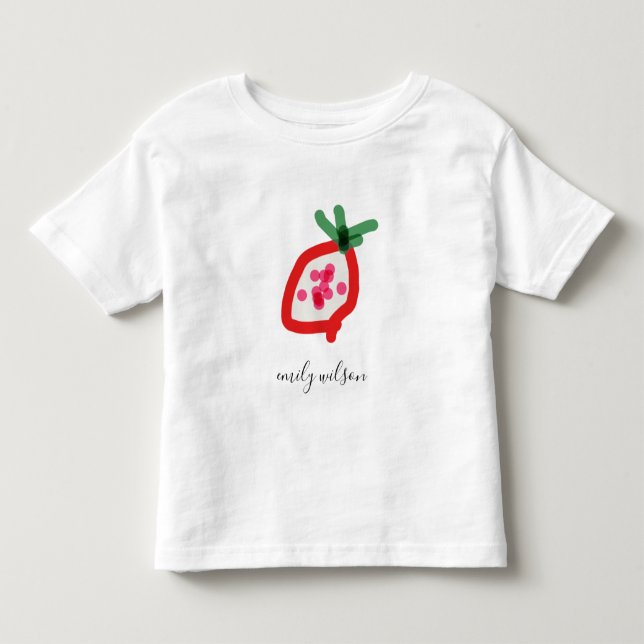 Camiseta De Bebé Profesora moderna de escuela infantil sacó fruta d (Anverso)