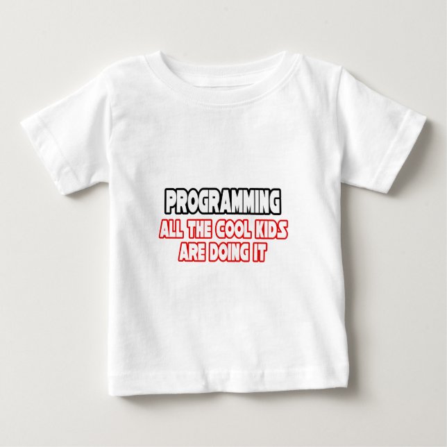 Camiseta De Bebé Programando... Niños de Guay (Anverso)