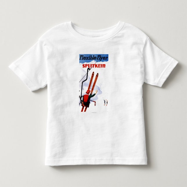 Camiseta De Bebé Promo de madera de los esquís de Splitkein del (Anverso)